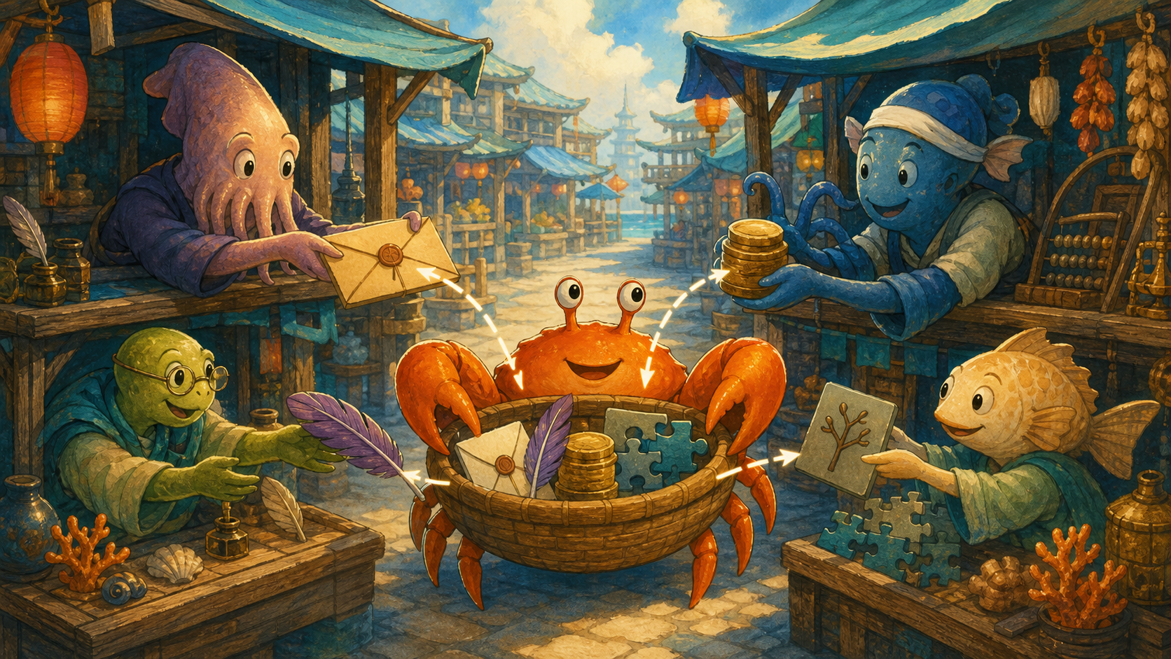 Ferris assembles specialized services in a storybook marketplace