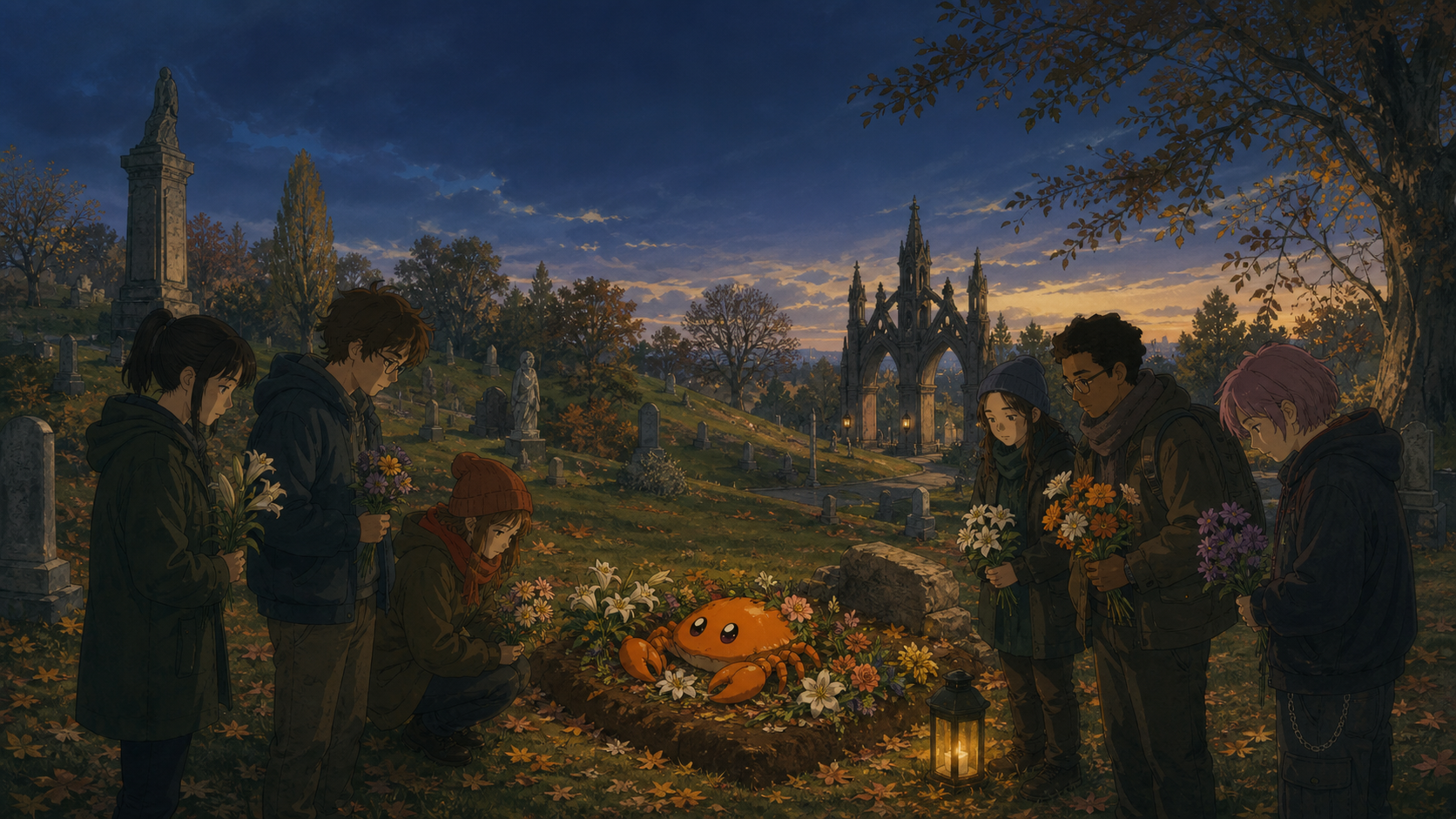 Ferris rests at Green-Wood Cemetery surrounded by friends